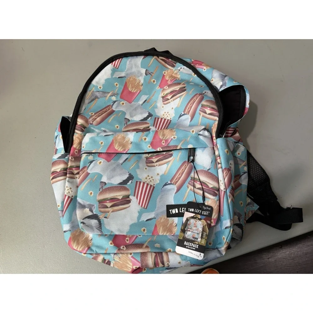 TWO LEFT FEET BACKPACK - BIRD‎ FEED (BIG 17X12X6 NWT